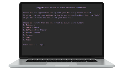 Educational console app image